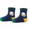 Cute Navy Baby Socks with Sheep Faces