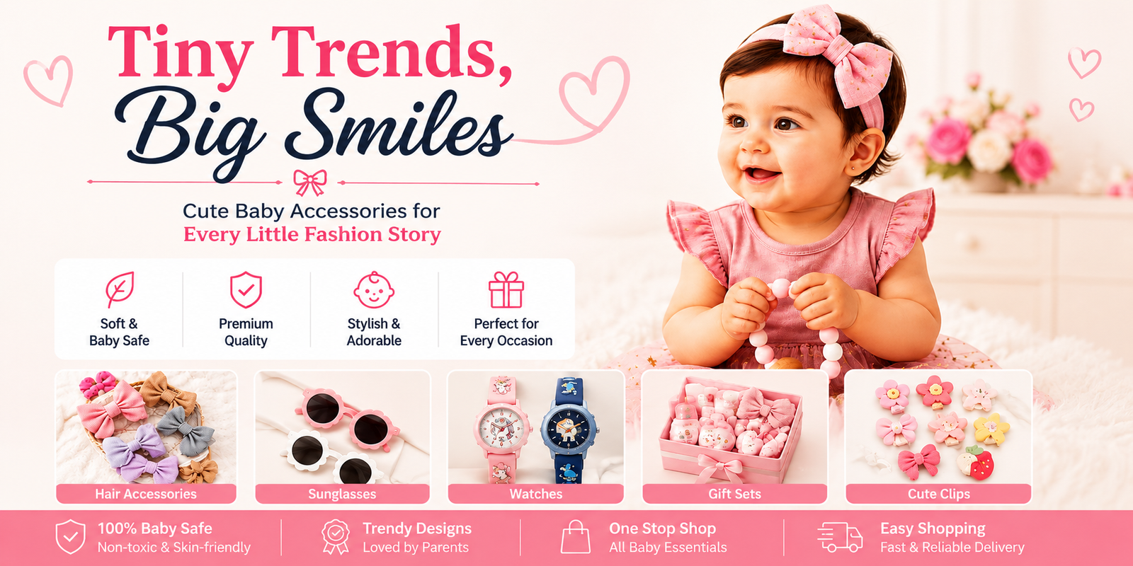 Cute baby accessories for stylish little ones