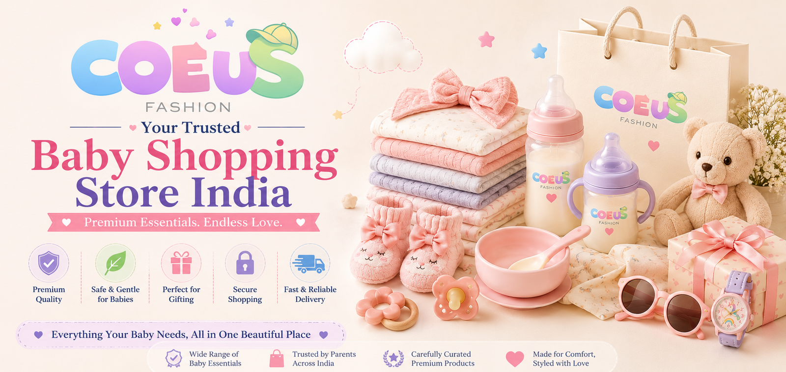 Premium Baby Shopping Store India with baby essentials and accessories