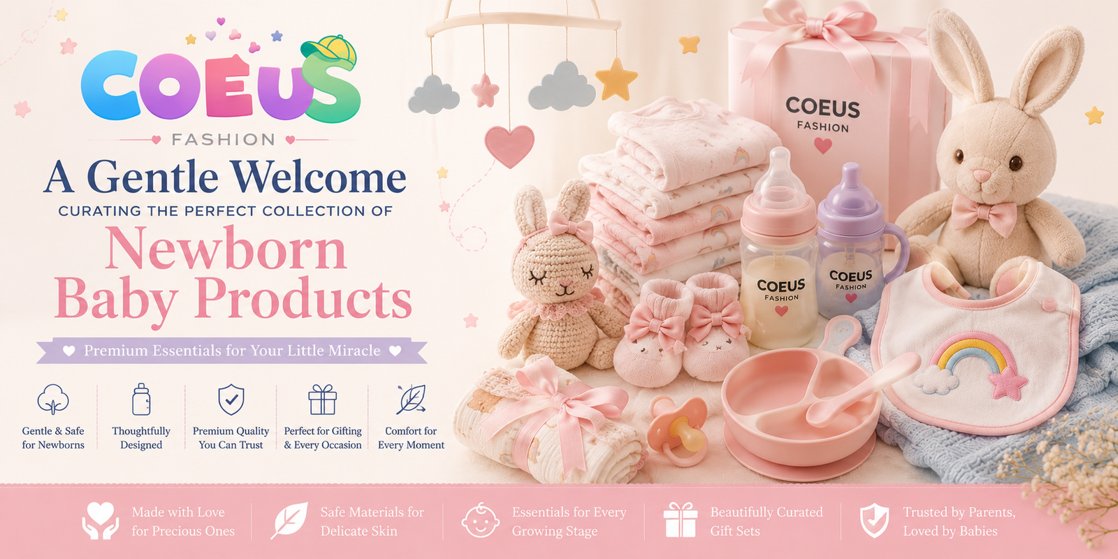 Premium Newborn Baby Products with baby essentials and accessories