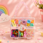 Square shaped hair accessory KIT BOX set