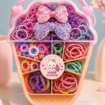 Cute Ice Cream Hair Accessories Organizer Set for Girls