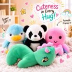 Set of 4 cute plush toys